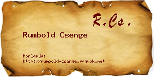 Rumbold Csenge névjegykártya